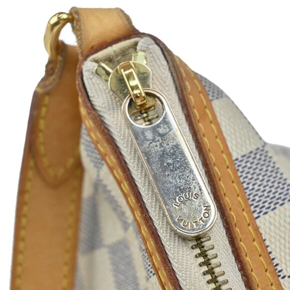 LOUIS VUITTON Siracusa MM Shoulder Bag Damier Azur Leather White - Picture 8 of 16